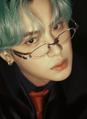 欧美风复古ins痞帅无框装饰眼镜