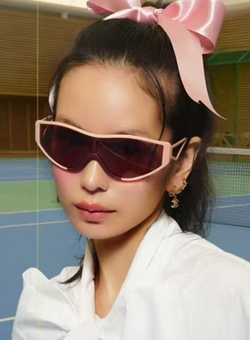 一体防风拼色痞帅开车墨镜复古风