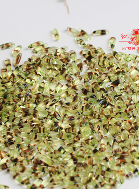 手工DIYBJD发簪饰品材料耳环配件进口捷克琉璃3X10MM剑形珠多色选