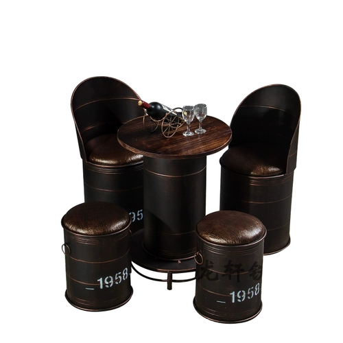 Retro Loft Industrial Wind Wine Bar Milk Tea Dessert Store Store Store Store Store Store, стул, стул для бочка стул бочки