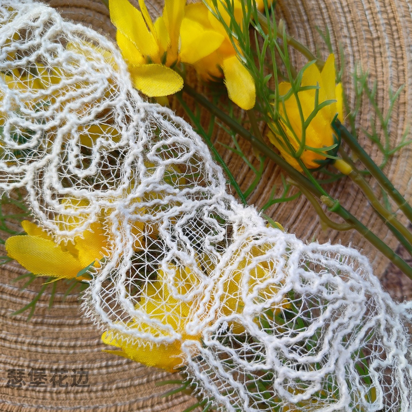 6cm 米杏色鱼丝线刺绣花边 秋冬棉绳服装辅料 DIY 手工家居装饰,淘宝优惠券,粉丝福利购,淘宝优惠卷