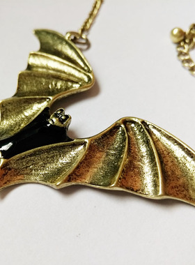 diy蒸汽朋克蝙蝠毛衣项链现货