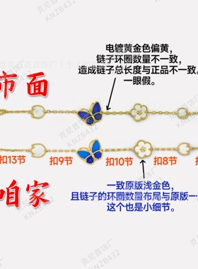 高版本cnc新款lucky手链蓝色蝴蝶手环青金石蓝玛瑙CNC精工V金镀18