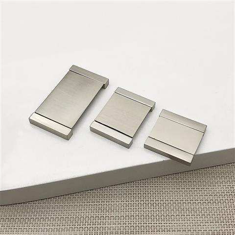 衣柜抽屉暗拉简约隐形橱柜门把手锌合金鞋柜翻盖明装金色平拉手 - 图3