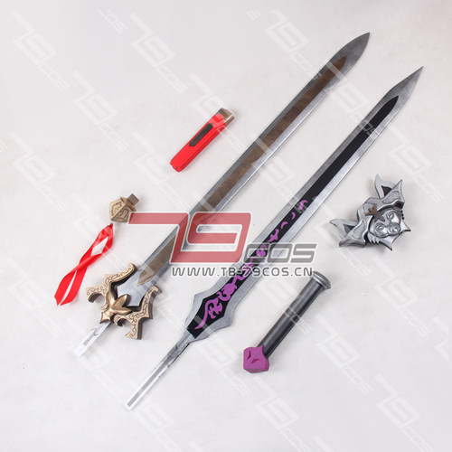 79COS真三国无双7刘备双股剑精品动漫游戏COSPLAY道具定做0759 - 图3