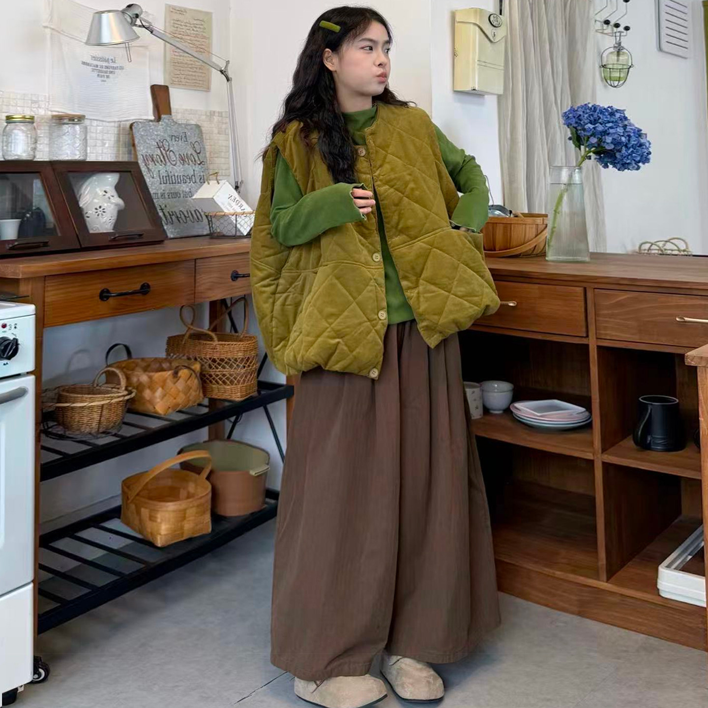 大码女装2025冬季胖mm韩版磨毛打底+灯芯绒夹棉马甲+裤子显瘦套装,淘宝优惠券,粉丝福利购,淘宝优惠卷