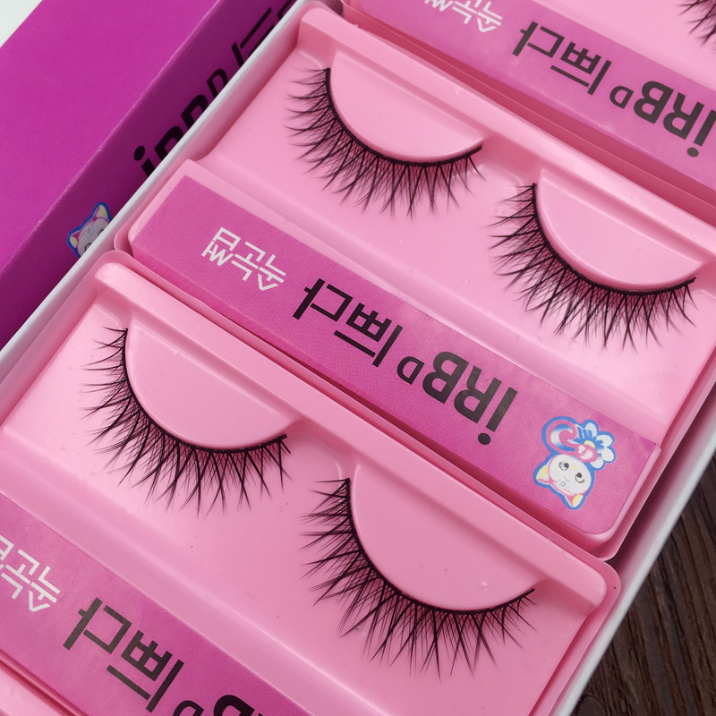 韩国小猫018纯手工假睫毛自然裸妆素颜交叉短款逼真棉线梗包邮 - 图0