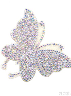 汽车水晶钻贴钻diy蝴蝶车标logo