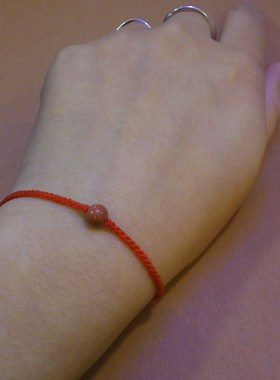 石来玉转本命年男女玛瑙红绳手链