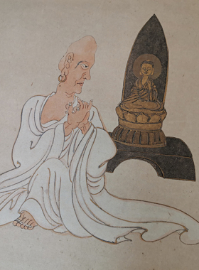张大千无量寿佛图人物高清字画