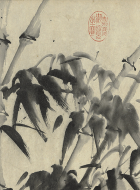 明徐渭画竹卷台北故宫藏一比一复制品字画宣纸微喷水墨仿古装饰画