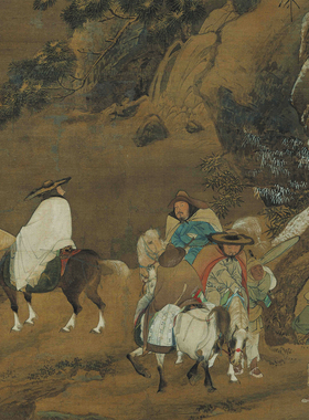 仇英剑阁图艺术微喷复制品字画宣纸画心仿古装饰画