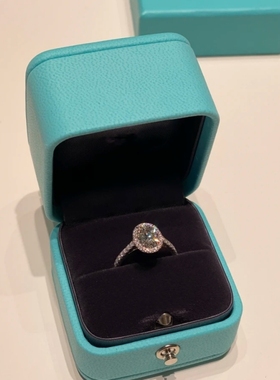 S925纯银椭圆形鸽子蛋莫桑钻戒指求婚结婚1克拉钻戒女送女友老婆