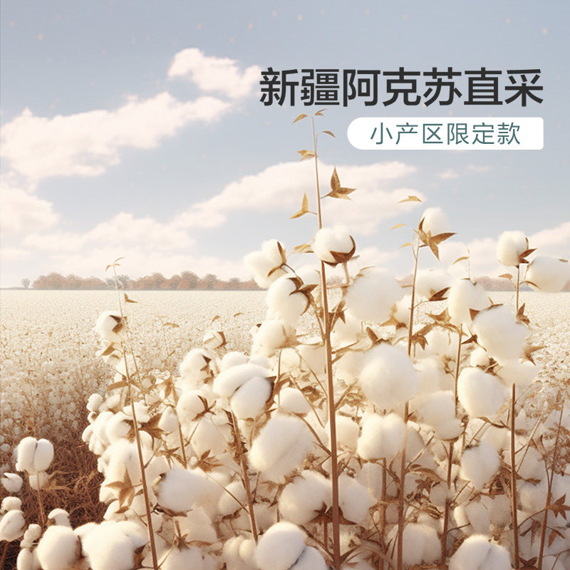 富安娜出品馨而乐60支长绒棉枕套全棉一对装高级感纯棉枕头罩单人