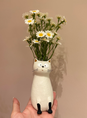 古灵精怪呆萌小猫花瓶！好可爱！