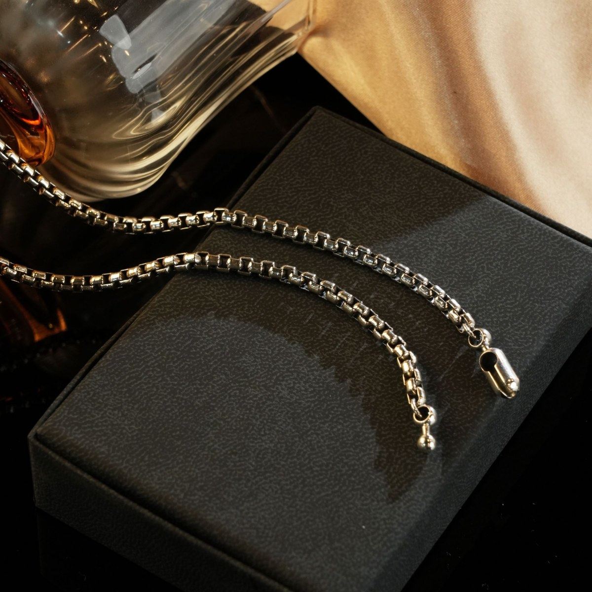 制道珠宝经典盒子项链925纯银链子重工 65cm男女PN0012,淘宝优惠券,粉丝福利购,淘宝优惠卷