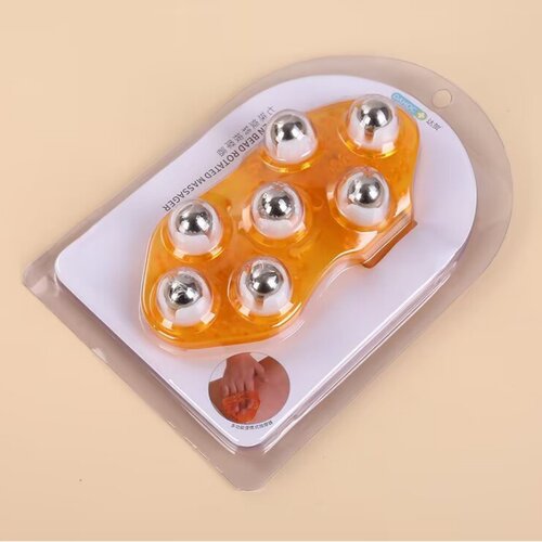 达贺七珠龙珠按摩器颈部滚轮头部瘦小腿肌肉背部通淋巴滚珠经络刷 - 图1