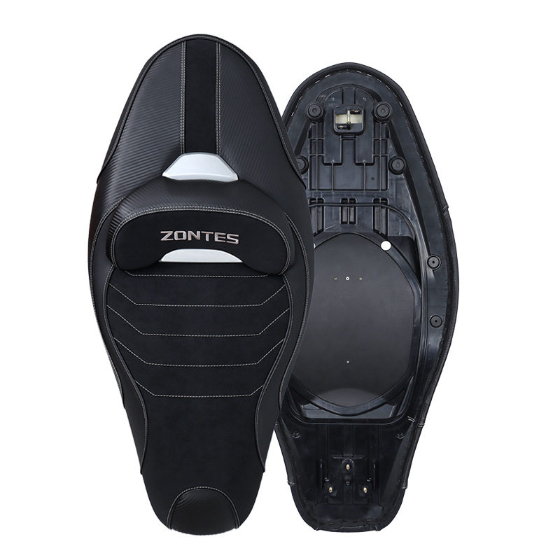 适用升仕摩托车运动坐垫总成改装腰托防水座包磨砂黑翻毛皮革,淘宝优惠券,粉丝福利购,淘宝优惠卷