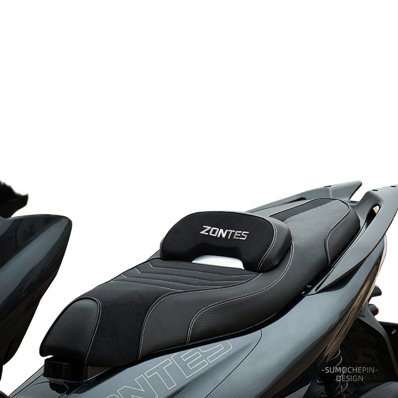 适用升仕摩托车运动坐垫总成改装腰托防水座包磨砂黑翻毛皮革,淘宝优惠券,粉丝福利购,淘宝优惠卷