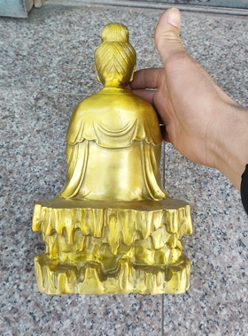 黄铜眼光奶奶铜像摆件眼光娘塑像娘家居供奉神像摆件