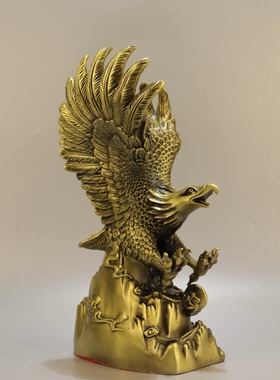 黄铜大展宏图老鹰摆件大鹏展翅办公室工艺品开业礼品摆件