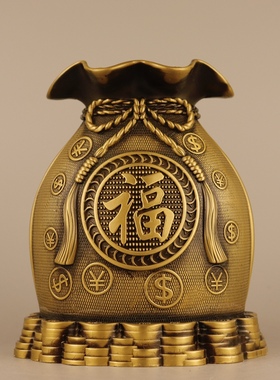 招财进宝存钱罐工艺品风水铜器