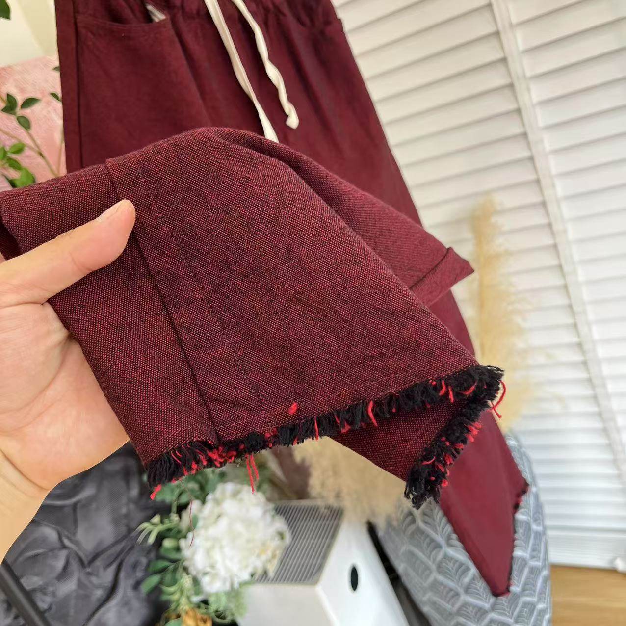 舒适休闲文艺「水洗棉麻松紧腰」阔腿休闲长裤女E6038,淘宝优惠券,粉丝福利购,淘宝优惠卷