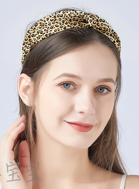 100%桑蚕丝简约时尚宽边束头带发圈头箍女士高档发饰