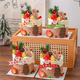 Christmas Vinyl Gingerbread Man Cookie Cake Decoration Ornaments Merry Christmas Banner Flag Pine Cone Baking Insert