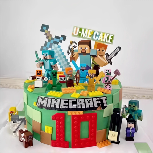 我的世界蛋糕装饰摆件minecraft生日布置配件主题甜品台积木插件 - 图3