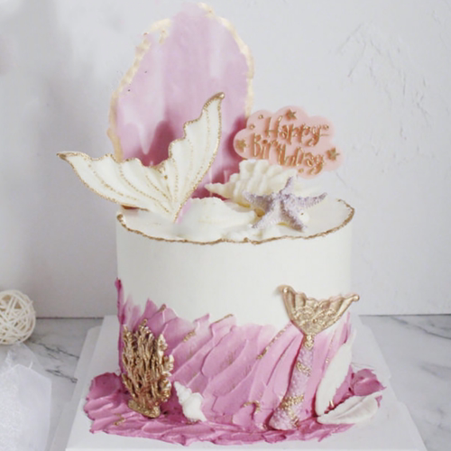 蛋糕装饰网红大号鱼尾巧克力硅胶模具 DIY蛋糕装饰翻糖烘焙工具 - 图0