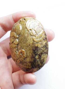 缅甸琥珀蜜蜡达摩带证书吊坠包邮