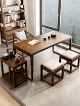 Customize the new Chinese style Zen Tea Table Chairs Combined Solid Wood Tea Table Home minimalist Tea Desk Office Balcony Living Room