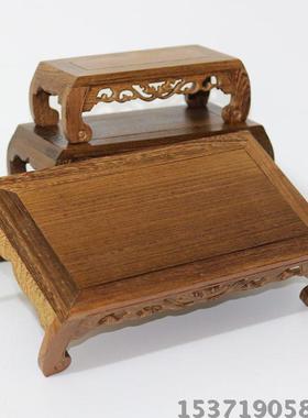 鸡翅木六子玉石花盆工艺品瓷器