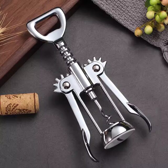 ເຫຼົ້າແວງແດງ corkscrew bottle opener ມີດ seahorse