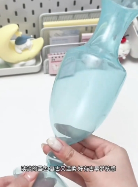 客厅轻奢简约玻璃水培花瓶摆件