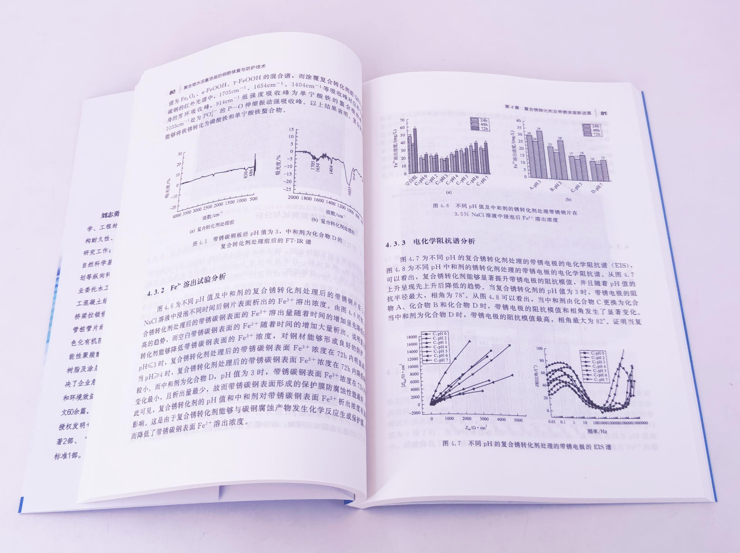 聚合物水泥基涂层的钢筋修复与防护技术 钢筋防护的典型工程案例 聚合物乳液的制备及性能表征 腐蚀与防护等相关专业参考阅读书籍