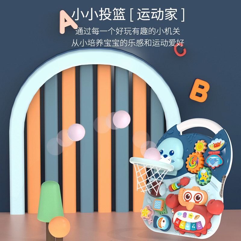 宝宝助二合一走路两用推乐学步车 宝贝一百玩具手推学步玩具