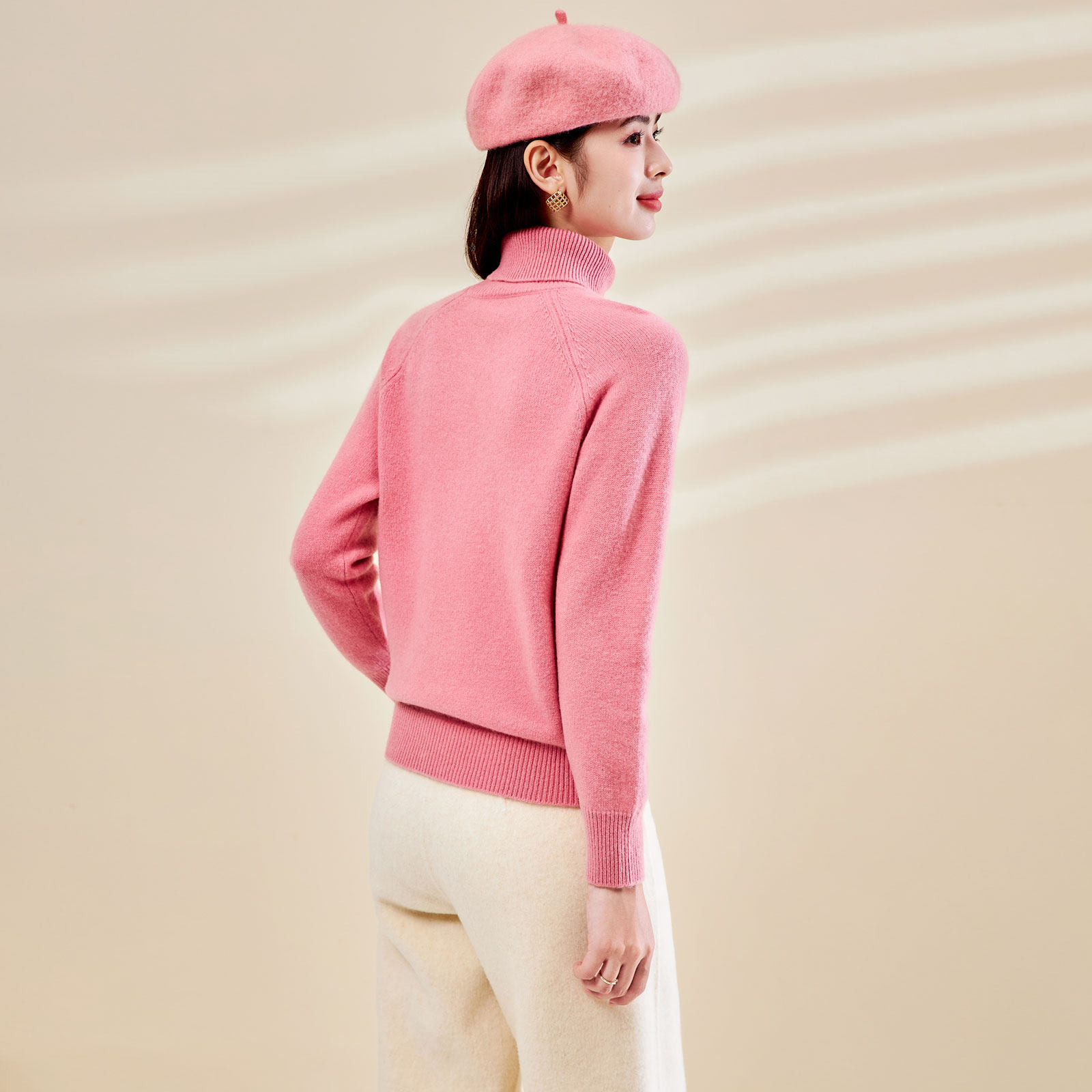 迪奥粉色小清新减龄高领套头软糯羊毛衫女25秋冬新款高品质打底衫,淘宝优惠券,粉丝福利购,淘宝优惠卷