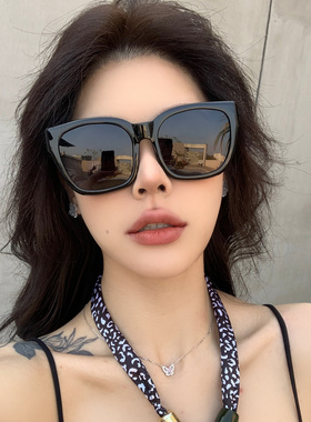 超大框黑色墨镜近视套镜男女偏光