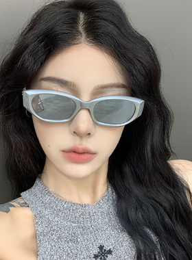 复古绿色个性猫眼墨镜女防紫外线