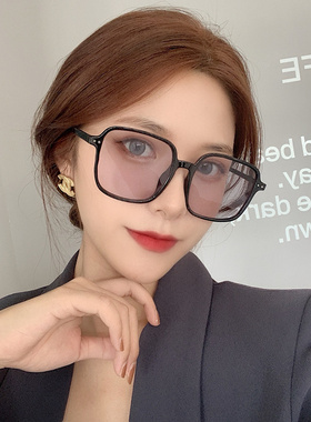 韩版大框偏光墨镜男女潮圆脸显瘦茶色ins网红时尚防紫外线太阳镜