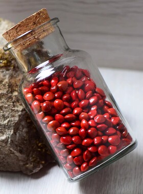 【相思豆】天然红豆 创意节日礼品 居家橱窗摆设红豆瓶 爱情礼物