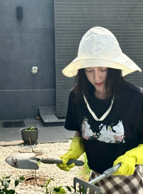 秦岚同款大帽檐渔夫帽速干防晒帽