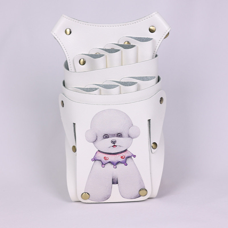 软牛皮剪刀包萌宠图案宠物美容师8位剪刀包腰跨包卡通印花真皮包,淘宝优惠券,粉丝福利购,淘宝优惠卷