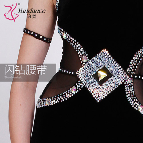 韵舞 新款拉丁表演比赛舞裙演出服装成人国标交谊舞蹈衣桑巴定做 - 图3