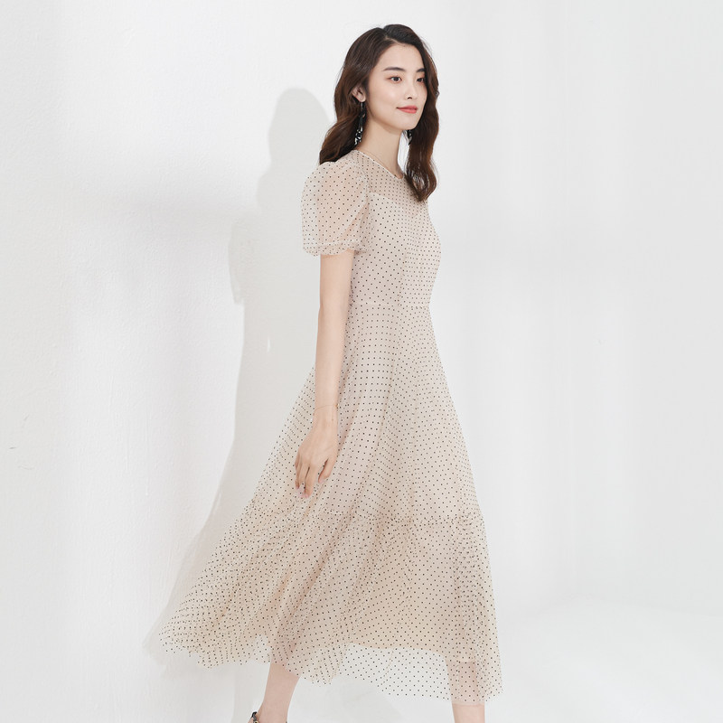 芭蒂娜网纱裙轻奢夏新款收腰连衣裙 芭蒂娜服饰连衣裙
