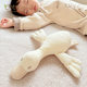 Colored cotton baby comfort toy soothing towel rattle white goose