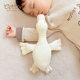 Colored cotton baby comfort toy soothing towel rattle white goose