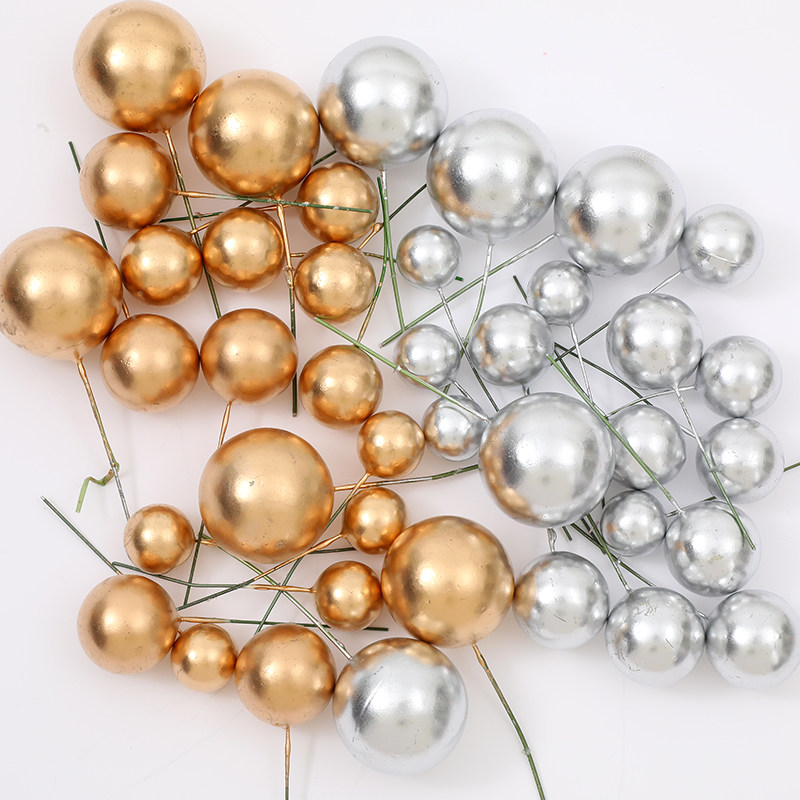 【10枚】蛋糕装饰金球银球金色球银色球彩色球许愿球插件烘焙插件,淘宝优惠券,粉丝福利购,淘宝优惠卷